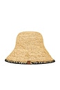 view 4 of 4 Jade Whipstitch Rollable Hat in Nat