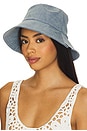 view 1 of 4 Harlow Bucket Hat in Light Wash Denim