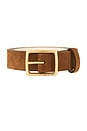 view 3 of 3 Boyfriend Belt in Pecan Suede