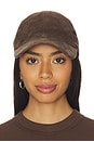 view 1 of 3 Harlow Baseball Cap in Dark Espresso Suede