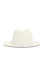 view 2 of 2 Packable Straw Fedora Hat in Ivory