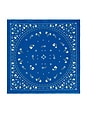 view 2 of 2 Floral Western Bandana in Blue