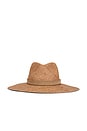 view 1 of 3 Western Straw Fedora Hat in Caramel