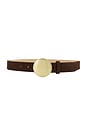 view 1 of 3 Dara Belt in Dark Brown Suede