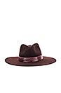 view 3 of 3 Kacy Fedora in Merlot