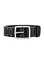 view 3 of 3 Boyfriend Belt in Black Studs