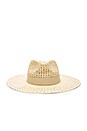 view 3 of 3 Lacey Wide Brim Panama Hat in Natural