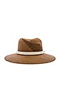 view 3 of 3 Zoe Straw Fedora in Brown