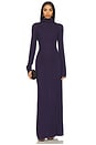 view 1 of 3 Elsa Lurex Turtleneck Maxi Dress in Dark Blue
