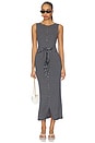 view 1 of 4 The Knit Button Tie Stripe Dress in Sal Multi