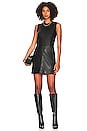 view 1 of 4 Desta Faux Leather Shift Dress in Black