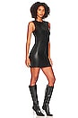 view 2 of 4 Desta Faux Leather Shift Dress in Black