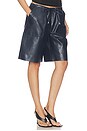 view 2 of 6 Claire Faux Leather Short in Navy