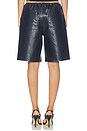view 4 of 6 Claire Faux Leather Short in Navy