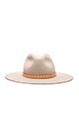 view 4 of 4 Wide Brim Fedora in Tan