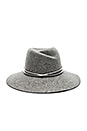view 3 of 3 Zoe Fedora in Light Heather Grey