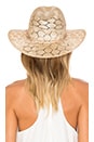 view 3 of 4 Straw Wide Brim Fedora in Natural
