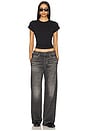 view 6 of 7 Miramar Wide Leg Track Pant in Washed Black
