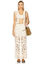view 5 of 6 Logan Floral Cutout Wide Leg Jeans in Ecru