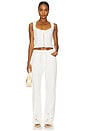 view 5 of 6 Featherweight Phoebe Wide Leg in White Eyelet