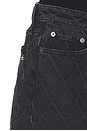view 6 of 6 Logan Quilted Wide Leg Jeans in Quilted Washed Black