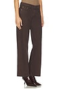 view 2 of 6 Saige Low Rise Relaxed Straight Jeans in Dark Brown Stone