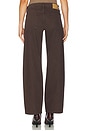 view 4 of 6 Saige Low Rise Relaxed Straight Jeans in Dark Brown Stone