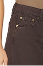 view 6 of 6 Saige Low Rise Relaxed Straight Jeans in Dark Brown Stone