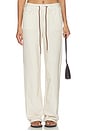 view 1 of 6 Miramar Terry Drawcord Wide Leg Pant in Ecru