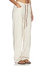 view 2 of 6 Miramar Terry Drawcord Wide Leg Pant in Ecru