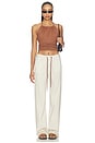 view 5 of 6 Miramar Terry Drawcord Wide Leg Pant in Ecru
