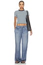 view 5 of 6 rb Miramar Slink Wide Leg Pull On Jeans in Lagoon