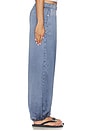 view 3 of 6 rb Miramar Satin Bubble Jeans in Jasper