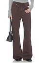 view 1 of 6 PANTALON PHOEBE  in Dark Brown Satin