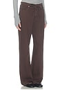 view 2 of 6 PANTALON PHOEBE  in Dark Brown Satin