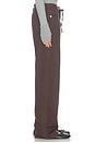 view 4 of 6 PANTALON PHOEBE  in Dark Brown Satin