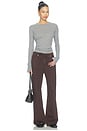view 6 of 6 PANTALON PHOEBE  in Dark Brown Satin