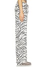 view 4 of 6 Phoebe Drawstring Jeans in Washed Zebra