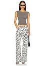 view 6 of 6 Phoebe Drawstring Jeans in Washed Zebra