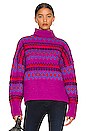 view 1 of 4 Willow Fairisle Turtleneck in Purple