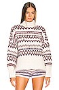 view 1 of 4 Willow Fairisle Turtleneck in White