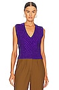 view 1 of 4 Elizabeth Cable Vest in Purple