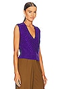 view 2 of 4 Elizabeth Cable Vest in Purple