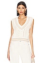 view 2 of 5 Brandi Slim Vest in Ivory Multi