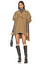 view 2 of 4 TRENCH STYLE PONCHO in Khaki