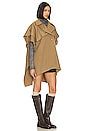 view 3 of 4 TRENCH STYLE PONCHO in Khaki