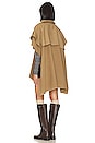 view 4 of 4 TRENCH STYLE PONCHO in Khaki