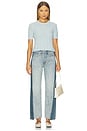 view 4 of 5 Francesca Merino Short Sleeve Sweater in Sky Blue