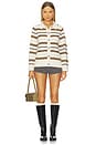 view 4 of 4 Peggy Striped Oversized Cardigan in Ivory Multi