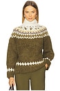 view 1 of 4 Beth Oversized Fair Isle Turtleneck in Army Multi